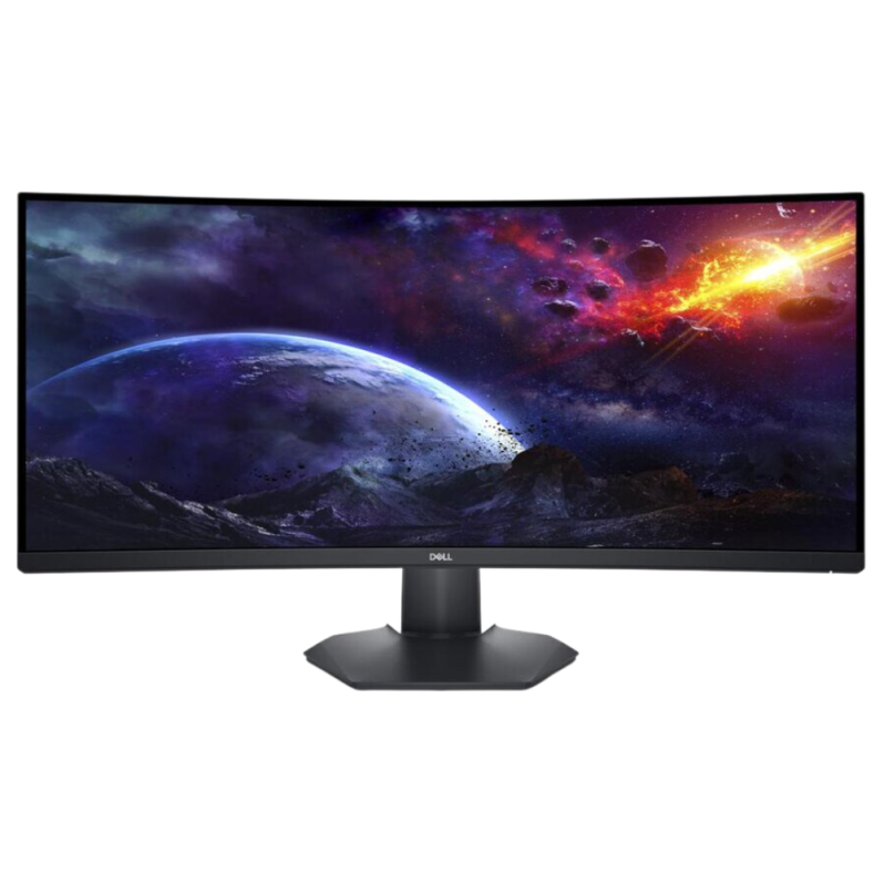 Monitor curbat Dell S3422DWG, 34 inch, WQHD, VA, suport cu inaltime reglabila, negru