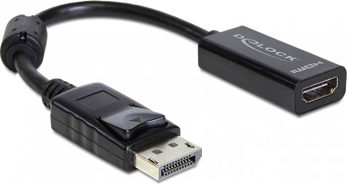 Adaptor Delock DisplayPort HDMI, tata-mama, pasiv, negru