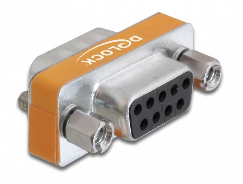 Adaptor Null Modem D-SUB Delock, 9 pini, tata-mama, negru