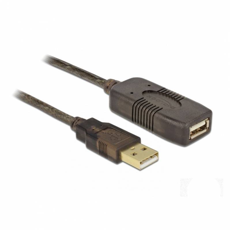 Cablu prelungitor activ Delock USB, Tip A, T-M, 15m