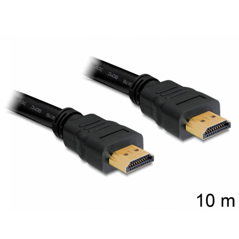 Cablu HDMI 4K cu Ethernet V1.4 T-T 10m, Delock, negru