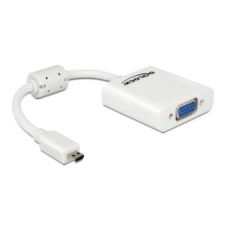 Adaptor Delock micro HDMI D-VGA,T-M, alb