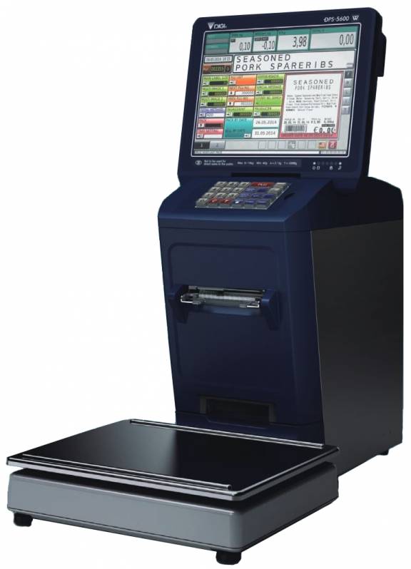 Sistem semiautomat de cantarire si etichetare Digi DPS-5600, 15 kg