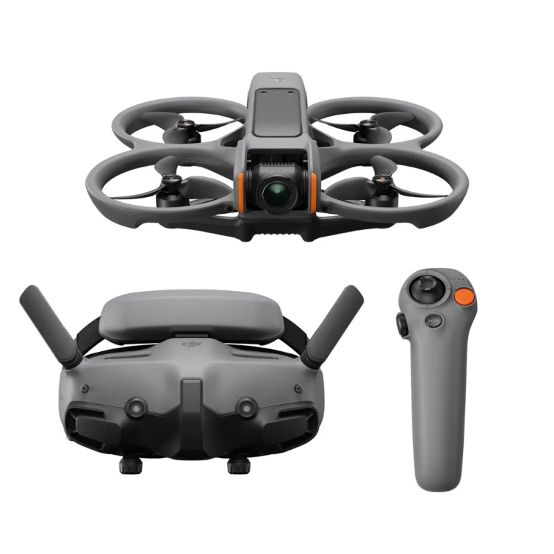 Drona DJI Avata 2 Fly More Combo, 12MP, 4K60, Wi-Fi, 46GB, telecomanda, acumulator