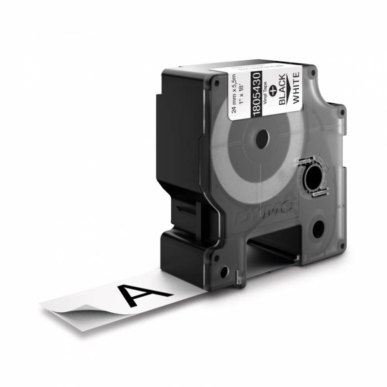 Banda vinil Dymo ID1 DY1805432 24mm, Alb/Negru