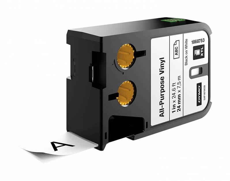 Banda vinil Dymo XTL DY1868753, 24 mm, negru/alb