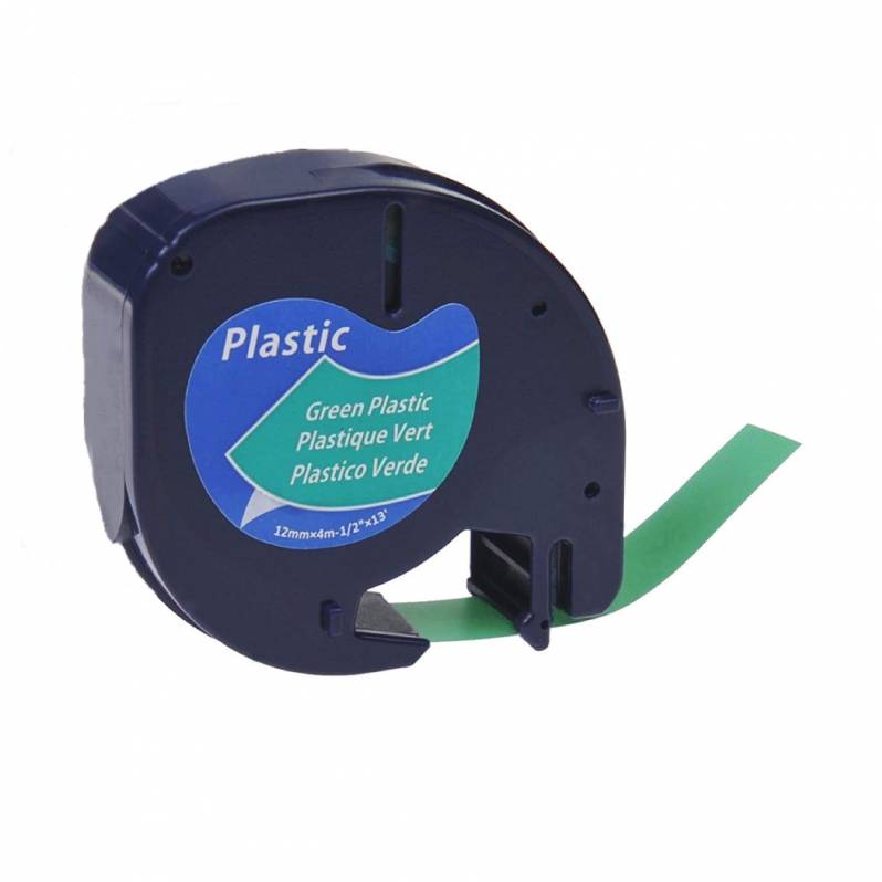 Banda Dymo Letratag DY91204 12mm, plastic verde