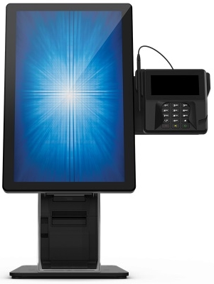 Sistem Kiosk complet Elo Wallaby 22I2, imprimanta Star TSP654IIU, suport cititor carduri