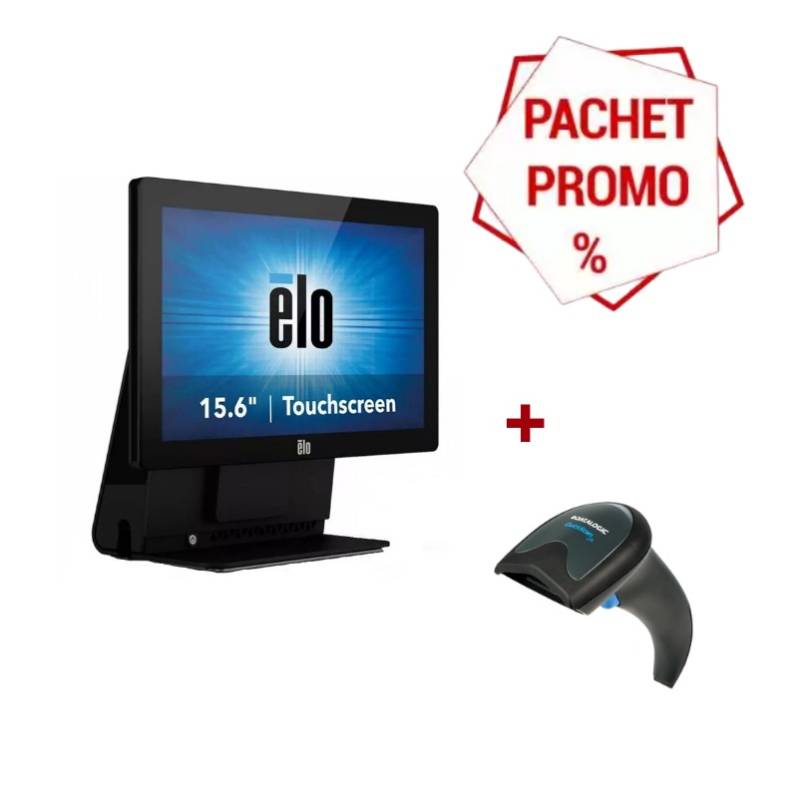 Pachet Promo: POS ELO Touch 15E2, IntelliTouch, Windows 10 IoT si Datalogic QuickScan QW2120