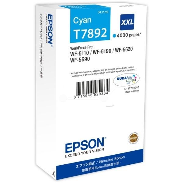 Cartus cerneala Epson T7892 XXL, cyan