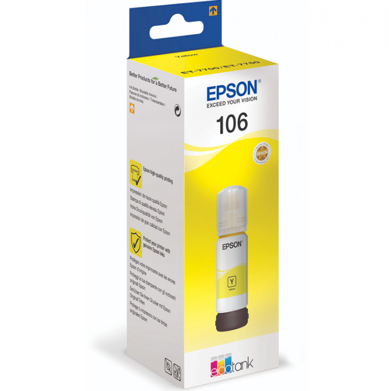 Flacon cerneala pigment Epson EcoTank 106, galben