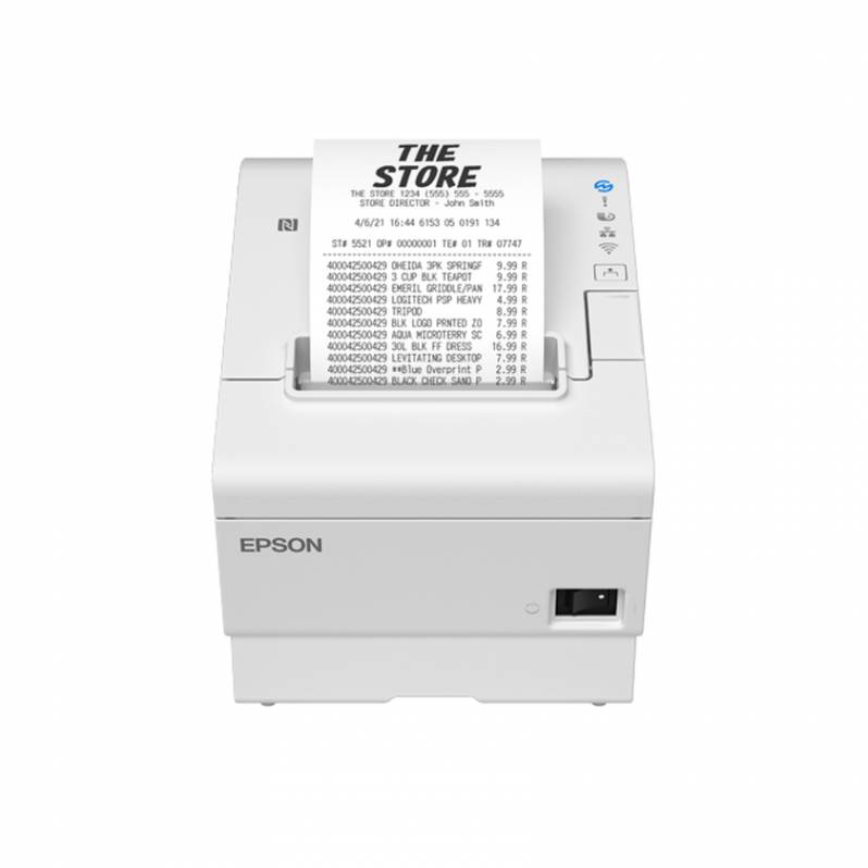 Imprimanta termica Epson TM-T88VII, USB, USB Host, RS232, Ethernet, ePOS, alba