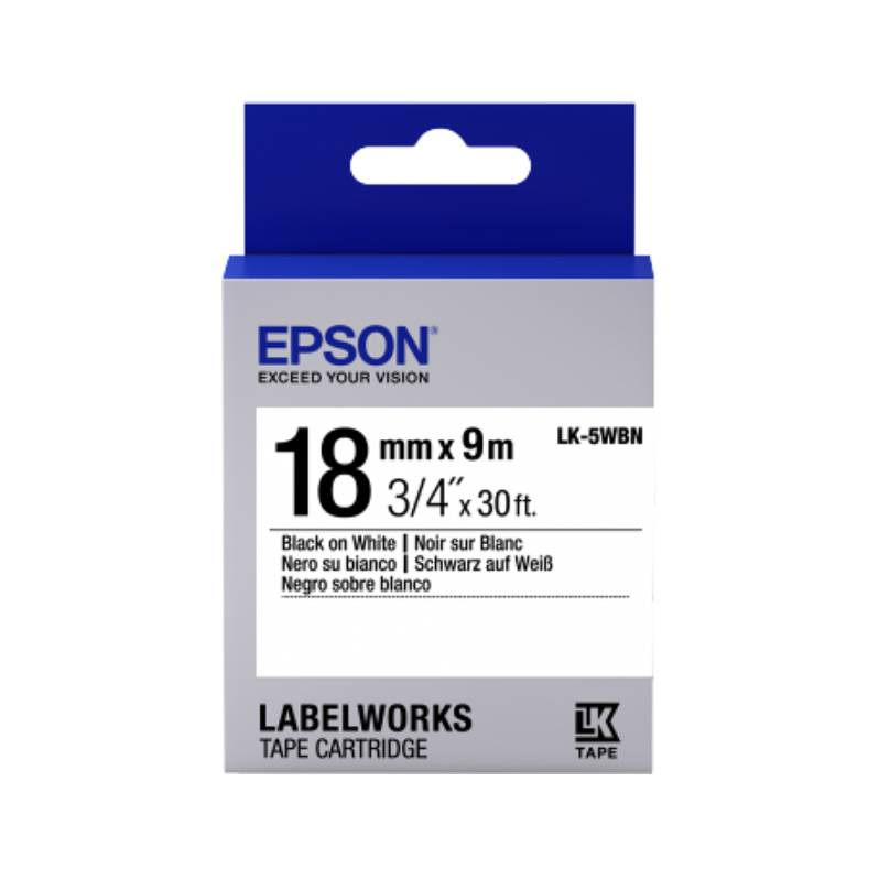 Banda continua hartie laminata Epson LK-4WBN 12mm