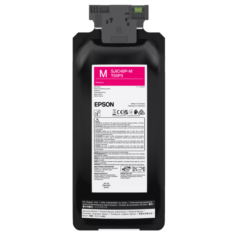 Cartus original cerneala Epson UltraChrome SJIC48P-M pentru Colorworks C8000e, magenta