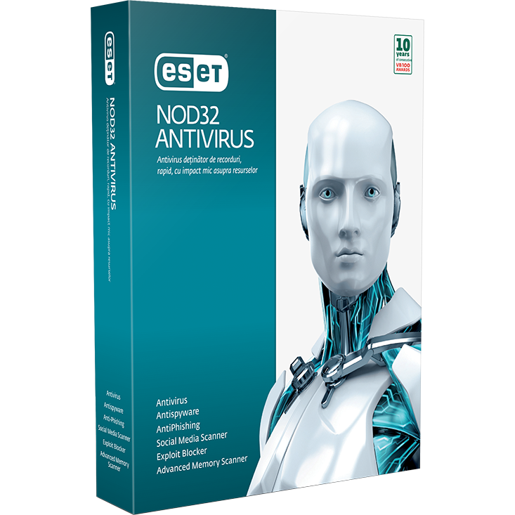 ESET NOD32 Antivirus v8, 2 ani, 1 utilizator