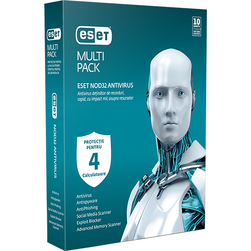 ESET NOD32 Antivirus Multipack v8, 1 an, 4 utilizatori