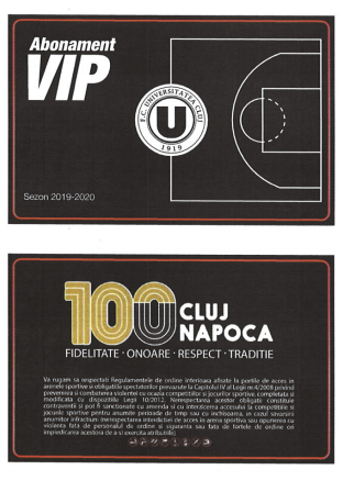 Card PVC personalizat Abonament VIP IT Genetics - U Cluj