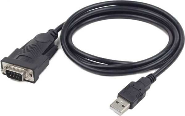 Cablu adaptor Gembird, USB PC la serial imprimanta, 1.5 m, negru