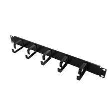 Organizator cabluri GEMBIRD 1U pentru rack 19′′, negru