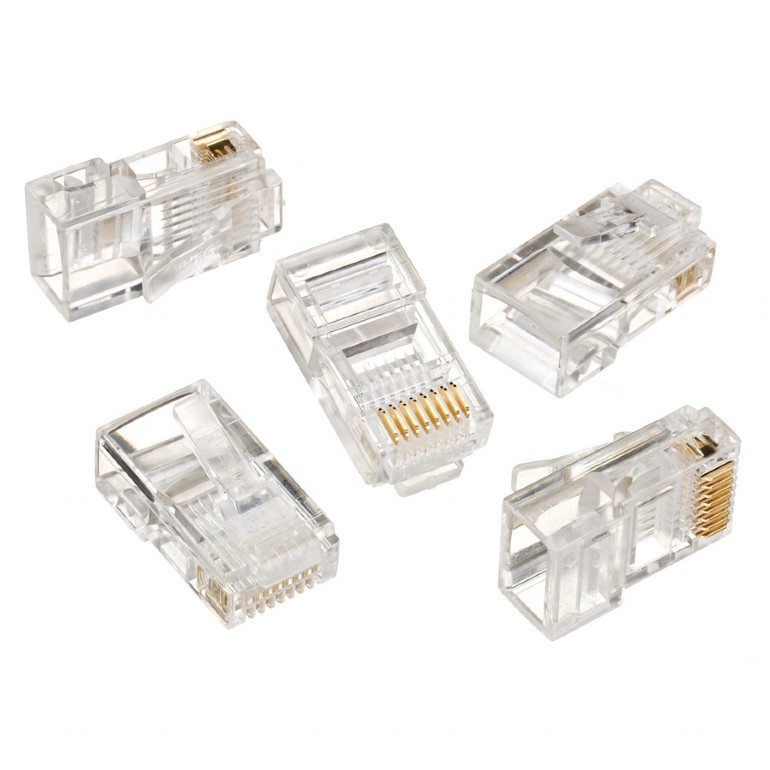 Mufa GEMBIRD RJ45 UTP, neecranata, Cat5e, plastic, set de 100 buc