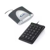 Cititor de carduri de sanatate HID Omnikey 3121, v.2, tastatura numerica Genius i130