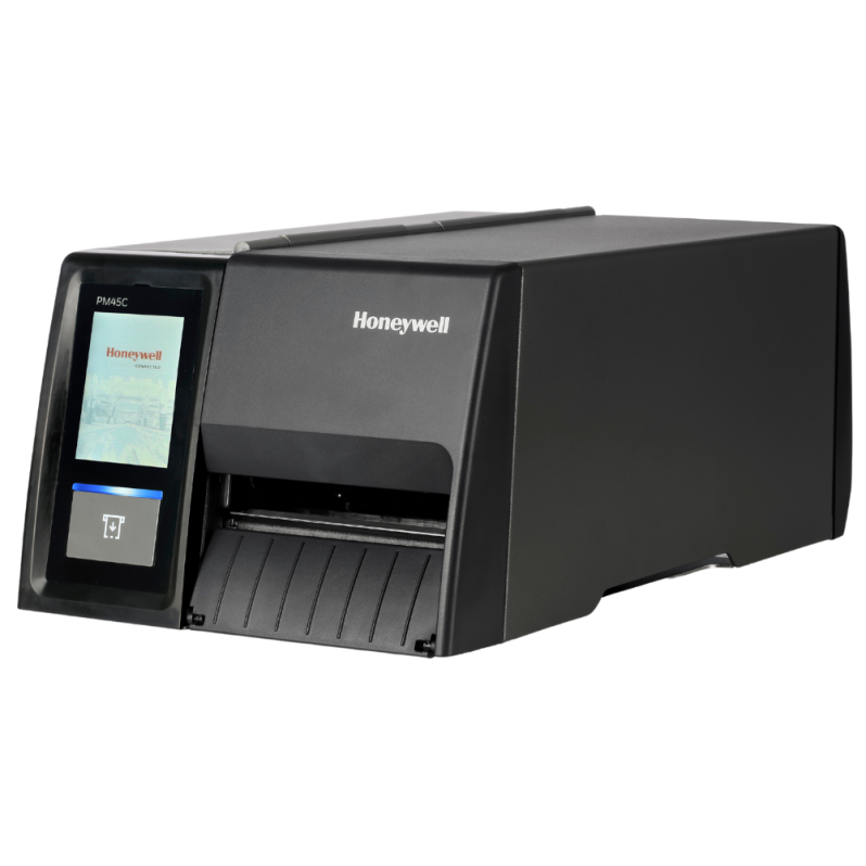 Imprimanta de etichete Honeywell PM45C, 203 DPI, display touch, Ethernet, USB, RS232, LTU, peeler, long door