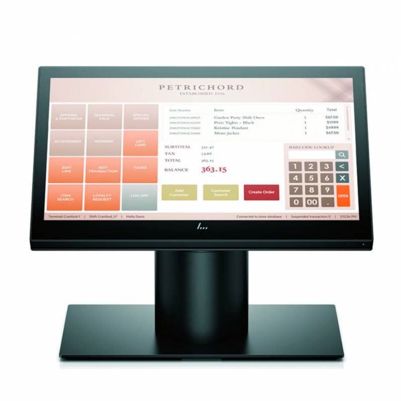 Sistem POS touchscreen HP Engage All-in-One, Intel Celeron 3965U, SSD 128GB, Win 10
