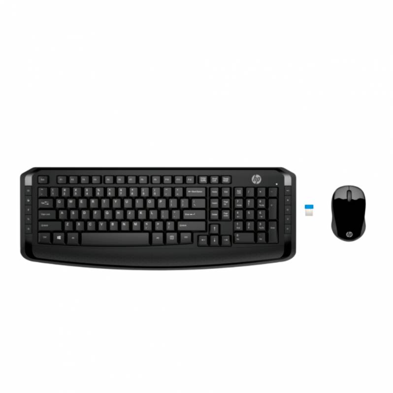 Kit tastatura si mouse wireless HP 300, negru