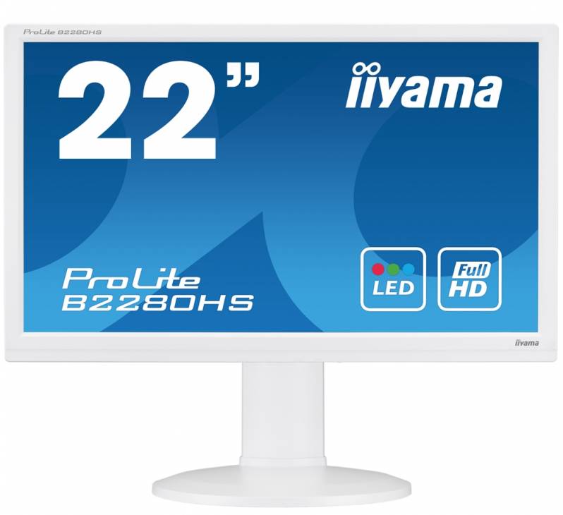 Monitor iiyama ProLite B2280WSD, 22", alb