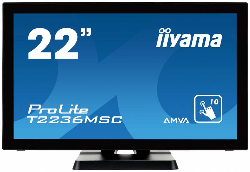 Monitor POS touchscreen iiyama ProLite T2236MSC, 22 inch, PCAP, negru