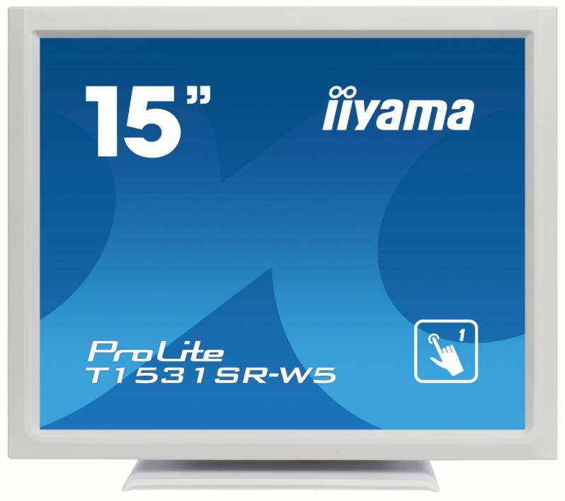 Monitor POS touchscreen iiyama ProLite T1531SR, 15 inch, rezistiv, alb