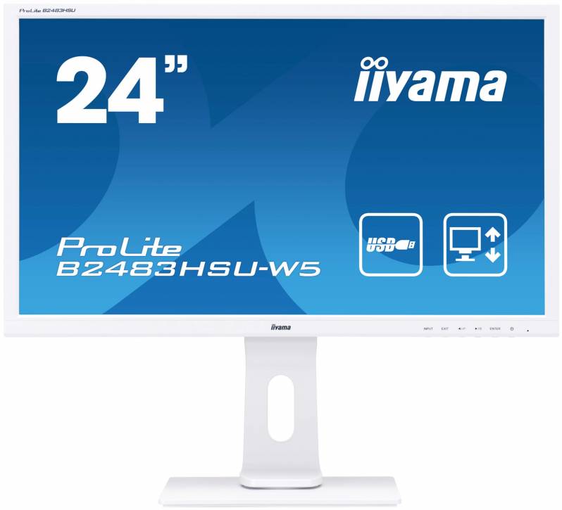 Monitor iiyama ProLite B2483HSU, 24", alb