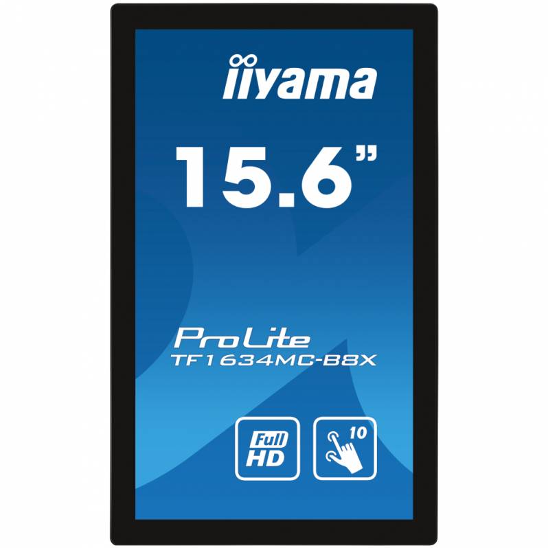 Monitor POS Touchscreen iiyama ProLite TF1634MC-B8X, 16 Zoll, Full HD, PCAP, schwarz