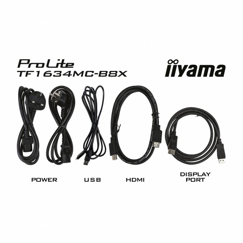 Monitor POS Touchscreen iiyama ProLite TF1634MC-B8X, 16 Zoll, Full HD, PCAP, schwarz