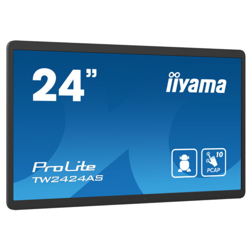 Monitor iiyama ProLite TW2424AS-B1, 24 inch, FHD, PCAP, 10 TP, USB, Ethernet, Android, negru