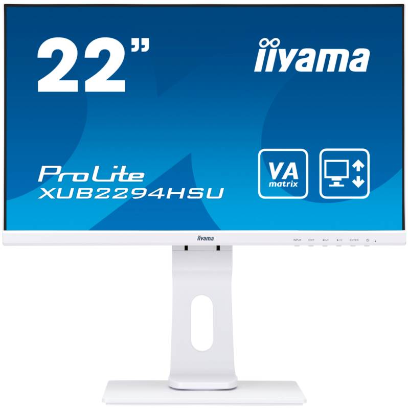 Monitor iiyama ProLite XUB2294HSU-W2, 22 inch, LED, Full HD, suport ajustabil, alb