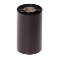 Rolle 57mm x 74m, schwarz, Wachs, OUT