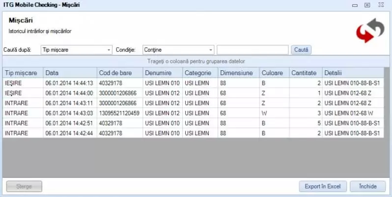 ITG Mobile Checking - Software pentru gestionarea fluxurilor de marfa