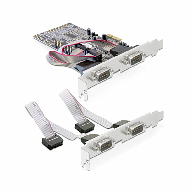 Adaptor PCI-e la serial Delock, 4 porturi