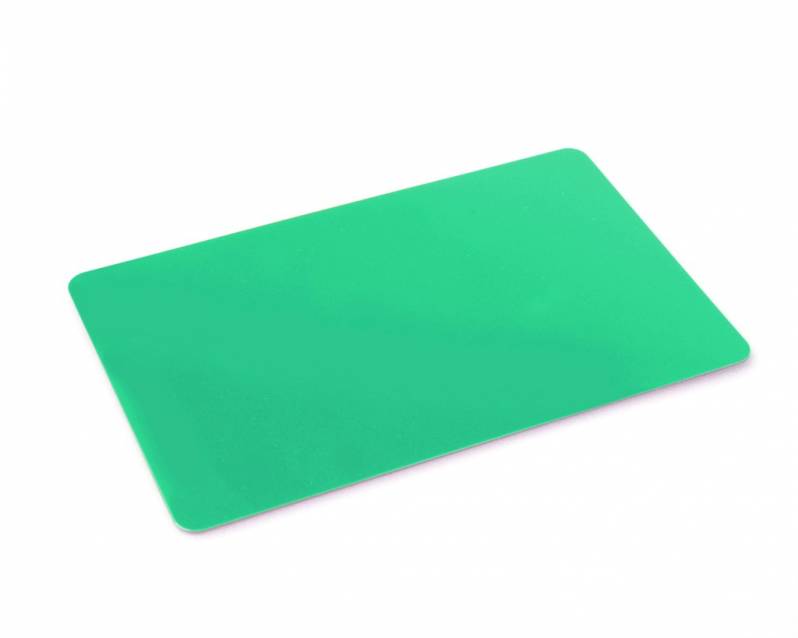 Card PVC Zebra Premier, CR80, verde, 500 carduri