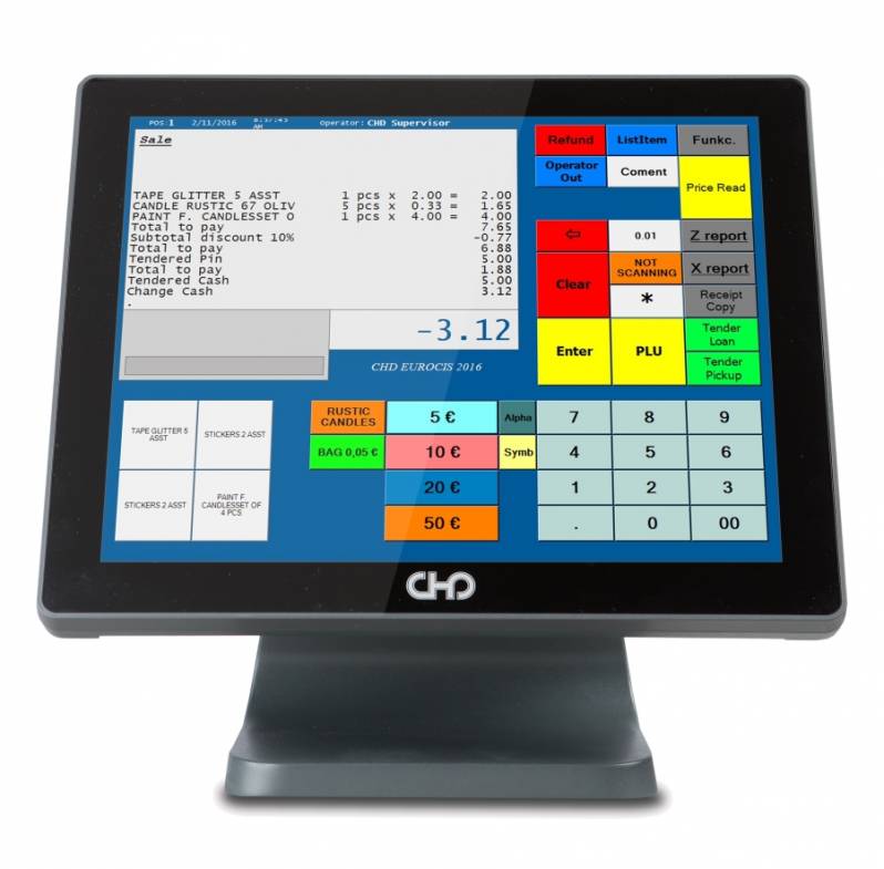 Sistem POS touchscreen CHD 8780, Win 10