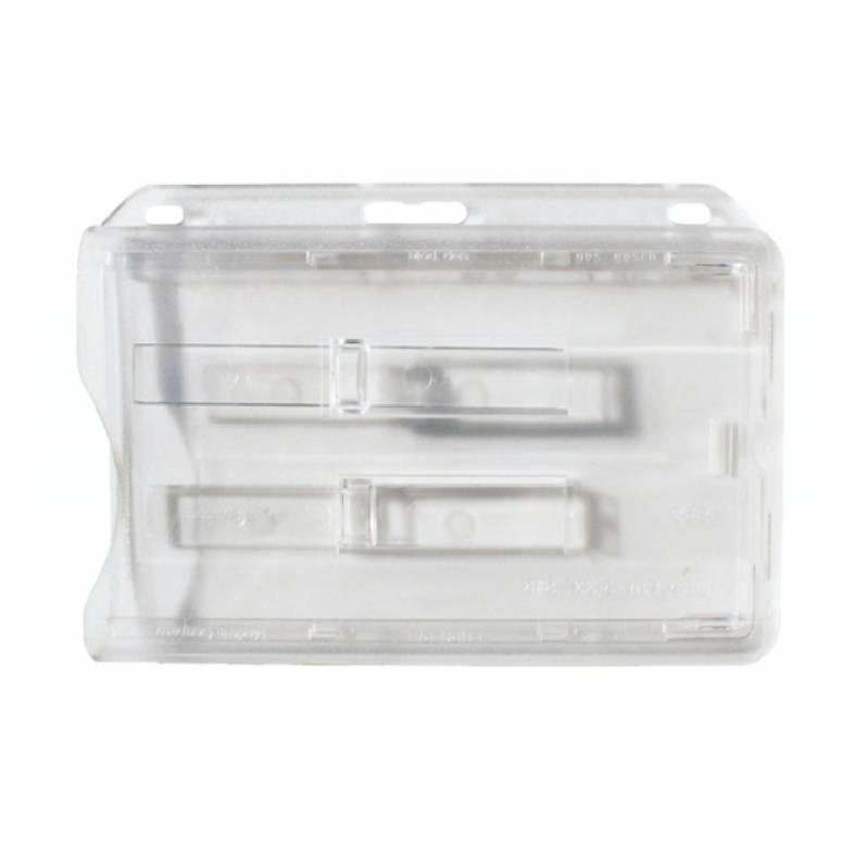 Suport rigid orizontal pentru doua carduri, extractor, transparent