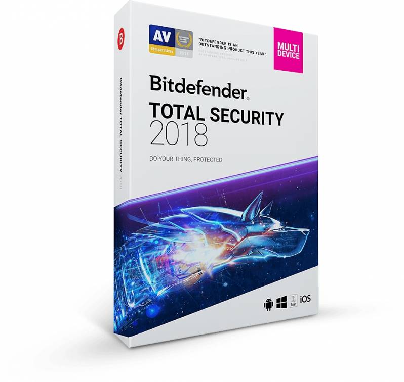 Bitdefender Total Security Multi-Device 2018, 5 PC-uri, 1 an, BOX