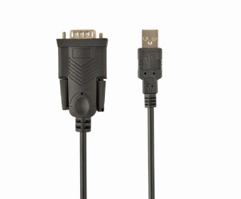 Adaptor Gembird, USB-serial DB9M cu cablu 1.5m, negru