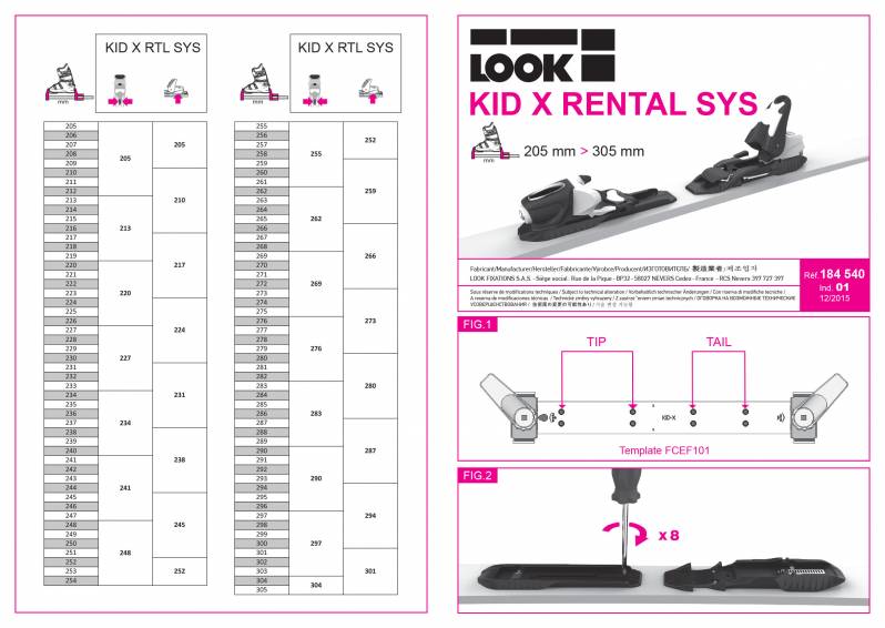 Brosura Omniaplast LOOK KID X RENTAL SYS, A5, 4 pagini