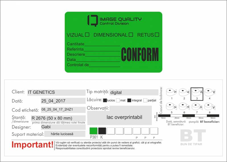 Etichete semilucioase Expert Office Image Quality CONFORM, 50x80 mm