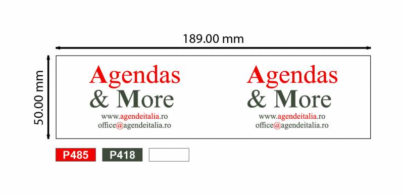 Banda adeziva personalizata Agende Italia Agendas&More, 50mm/66m