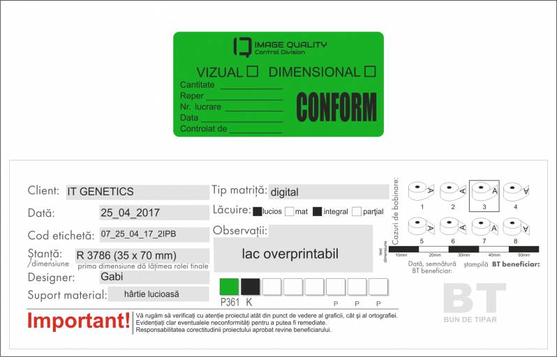 Etichete semilucioase Expert Office Image Quality CONFORM, 35x70 mm