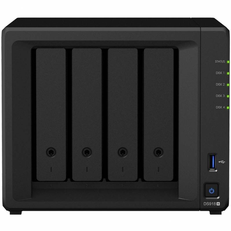 Server NAS Synology DS918+, 1.5 GHz, 4GB RAM, LAN, SATA, M.2