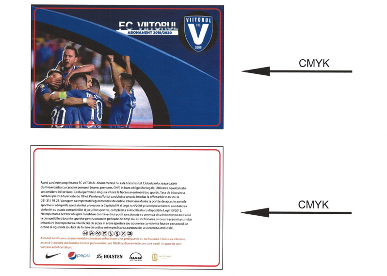 Card PVC personalizat Abonament Acces general IT Genetics - FC Viitorul